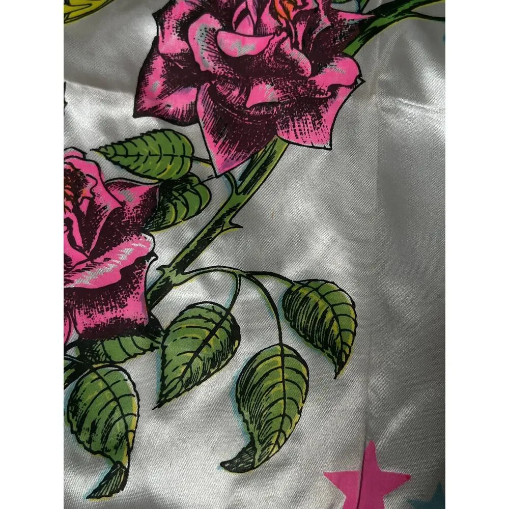 Vintage WWII Satin USMC Pillow Cover — Parris Island Mother Souvenir with Fringe